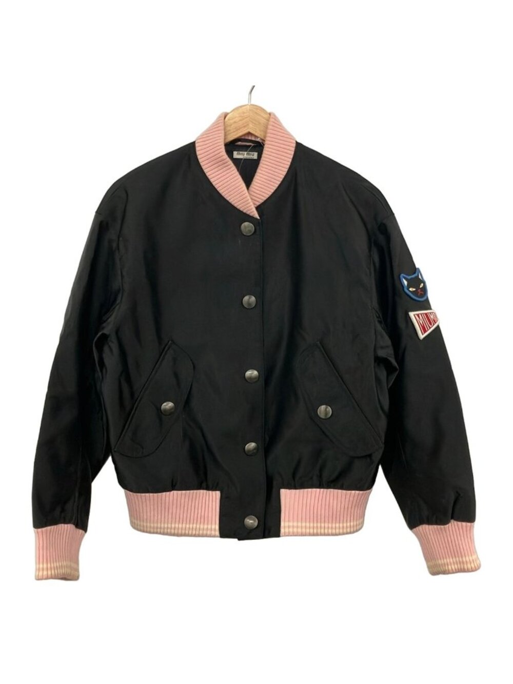 Miu Miu Jacket S Black Light Pink Long Sleeve